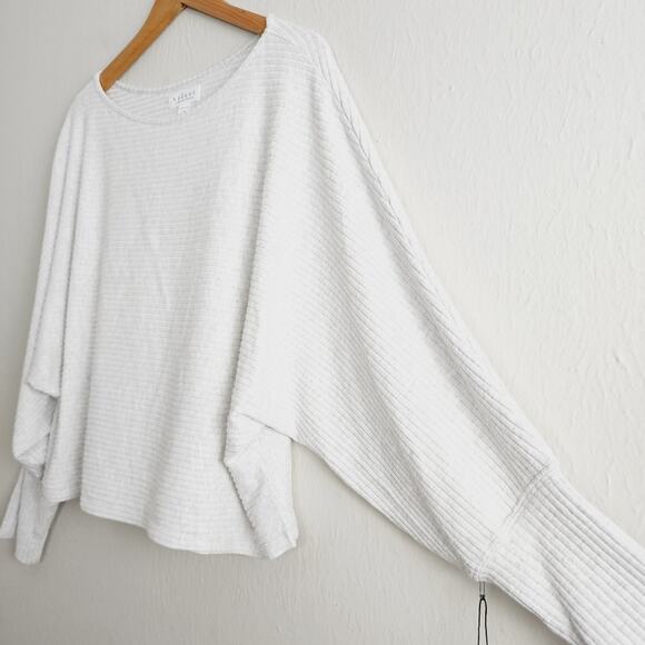 NWT Velvet by Graham & Spencer Pepper Lux Rib Dolman Sleeve Top Grey Plus 1X - Picture 7 of 9